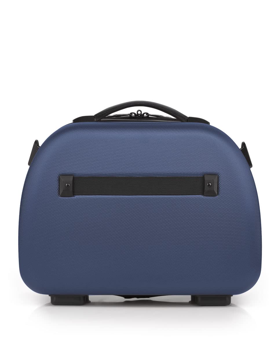 Gabol - Neceser de Viaje Rígido Paradise XP 35x28x17cm - Peso 0,9kg con Capacidad de hasta 12L - con Acople a Maleta, Correa y Forro de Material Reciclado - Diseño Español en ABS - Azul