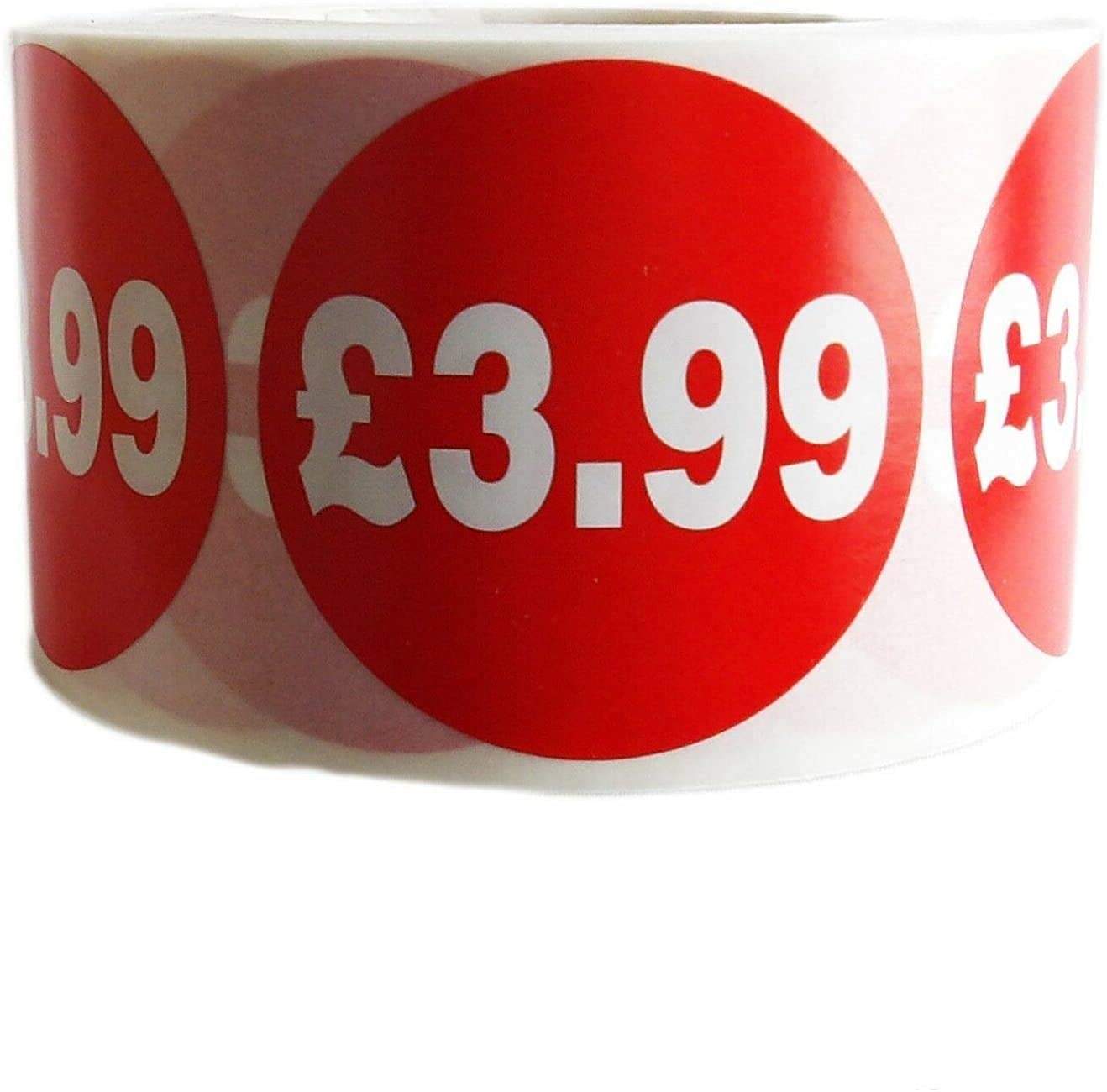 Completeshopfittings Multi 500X £3.99 Red Sign Self Adhesive Stickers Sticky Labels Swing Labels For Retail Price Display (1 Roll X 500 Sticker)