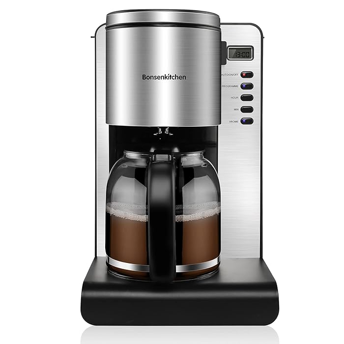 Buy Bonsenkitchen Filter Coffee Machine, 1.5 L Programmable 24hr Timer