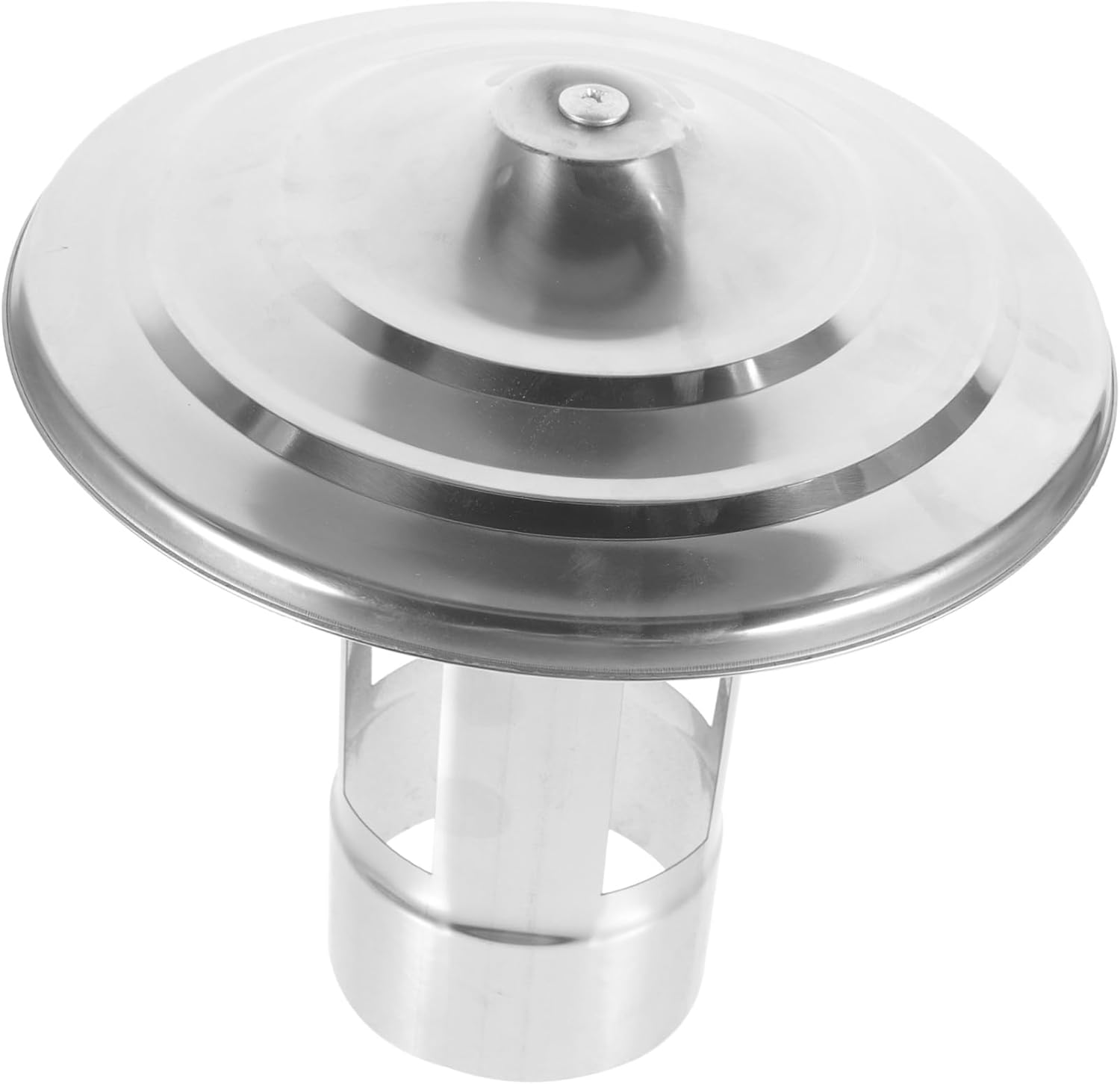 SUPVOX Stainless Steel Chimney Cap Durable Rain Cover Protector for Roof Vent Weatherproof Smoke Funnel Cover for Garden Fireplace Use Easy Install Windproof Snowproof Design