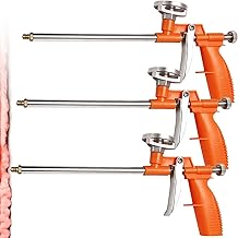 GOMETY 3 Pack PU Foam Gun, Professional Measuring Gun with Ergonomic Plastic Handle, Metal Construction Foam Gun for DIYers and Professionals for