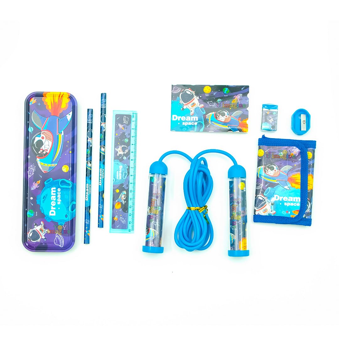 Toy Imagine Stationery For Kids Best Return birthday Gift For Boys Girls Educational Learning Stationery kit Set for kid (9 Space Set) (B0DBR2GWN9) Amazon Price History, Amazon Price Tracker