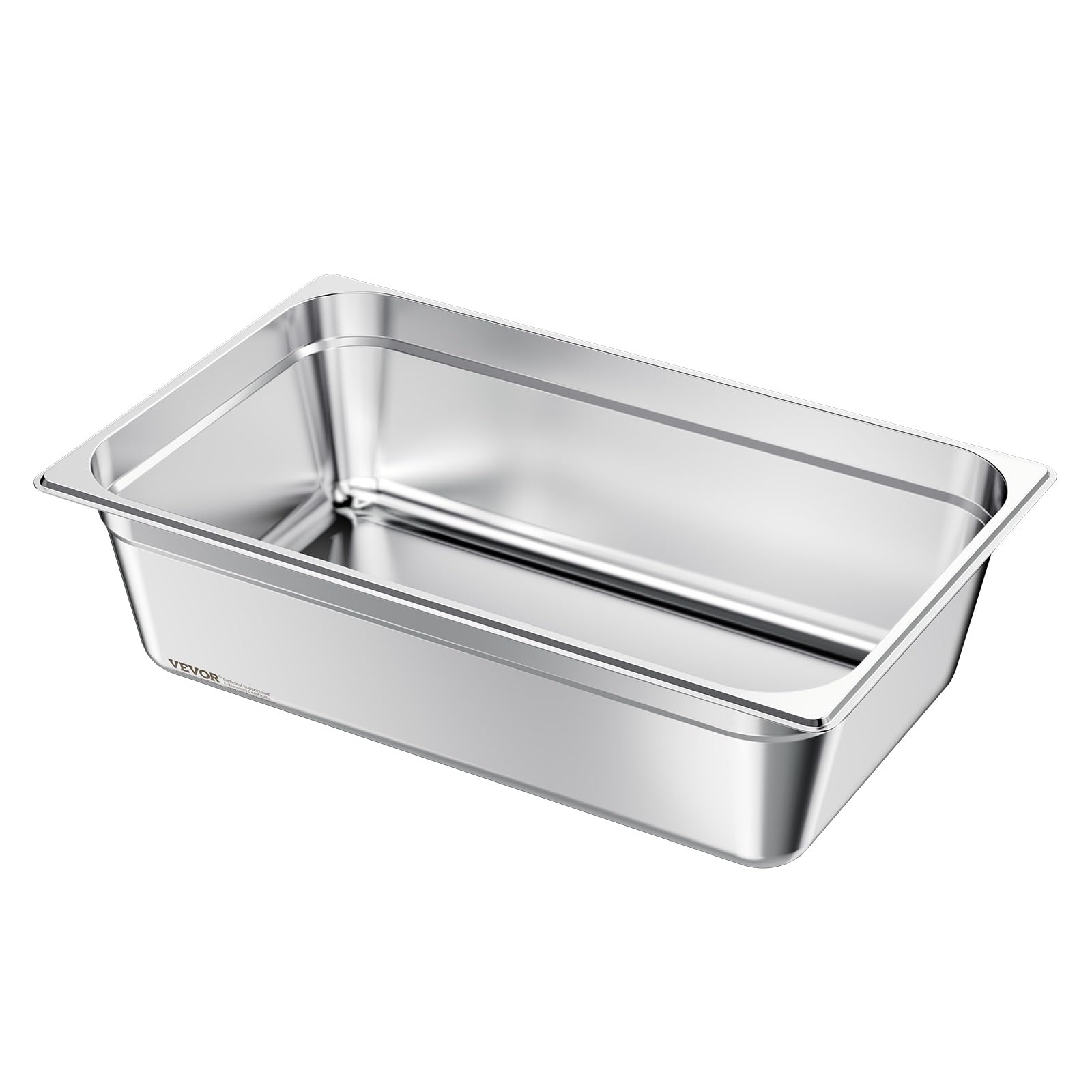 VEVOR 1 Pack Stainless Steam Hotel Pan, Full Size Table Steam Pan, 6 Inch Deep Anti Jam Restaurant Supplies Reusable Rustproof Catering Storage for Home, Party, Restaurant, Hotel, Buffet