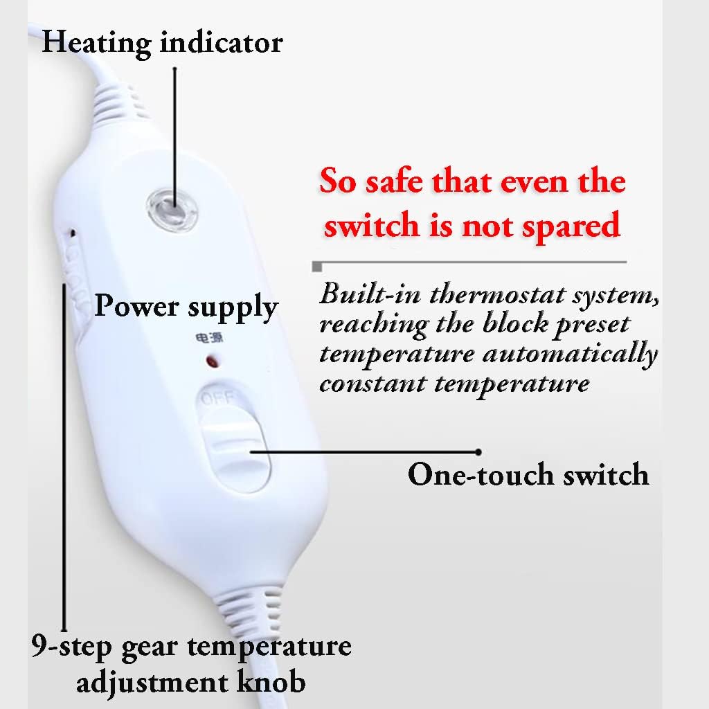 review Relieve Fatigue Electric Blanket Heated Throw Blanket Short Plush Heated Blanket with 9 Heating Levels 12h Smart Timer Winter Warming Plush Utility Savings