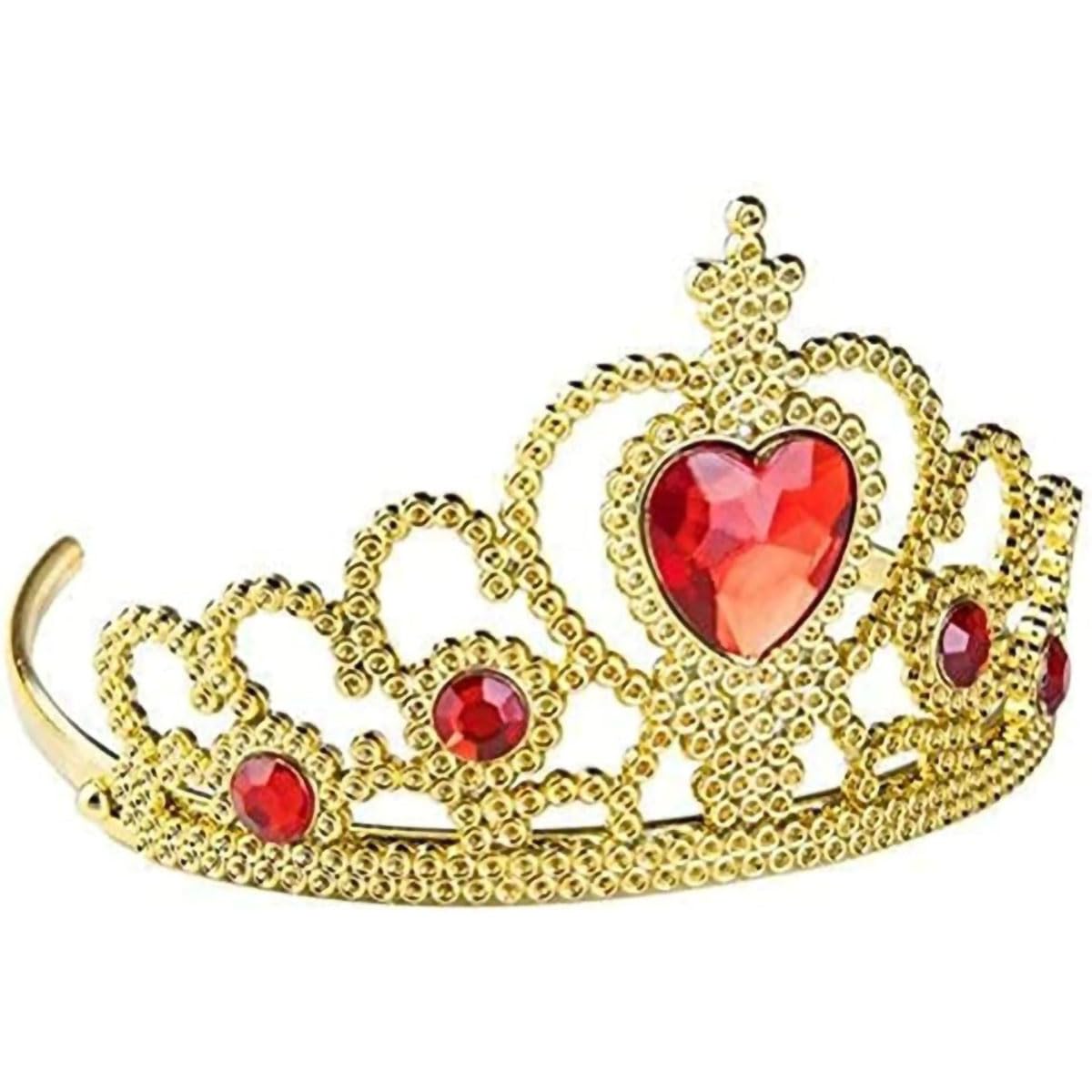 Vicloon Nuovi Costumi da Principessa Set di 7 Pezzi Dono da Tiara, Accessori per Vestire Principessa, Accessori Diadema, Guanti, Bacchetta Magica, orecchino, Collana da 3 a 9 Anni (Giallo)
