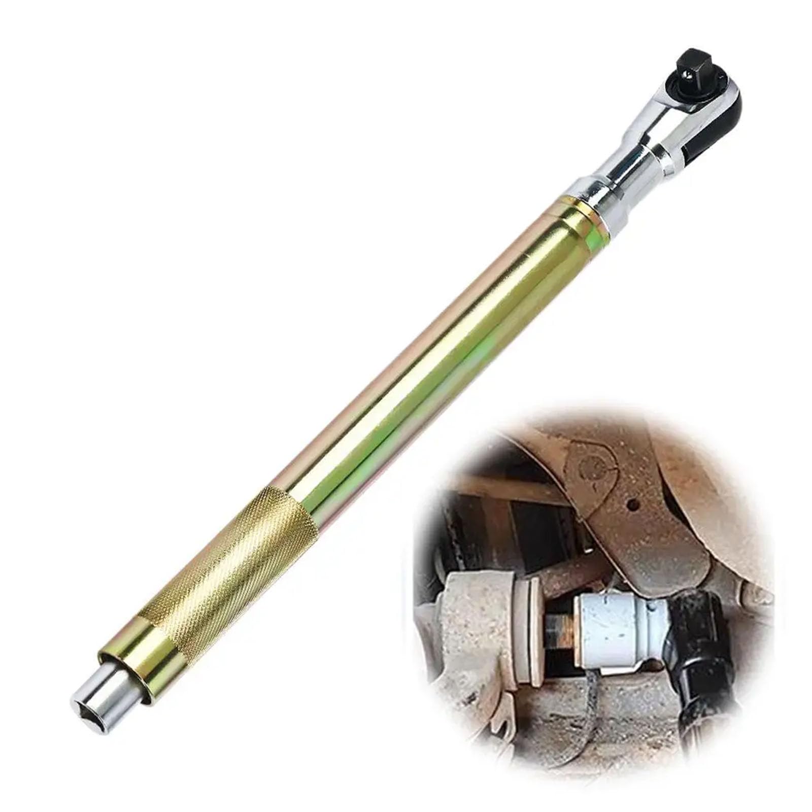 Ensemble d'outils à main ergonomiques à cliquet rotatifs pour l'entretien du véhicule avec tige étendue et poignée automobile confortable