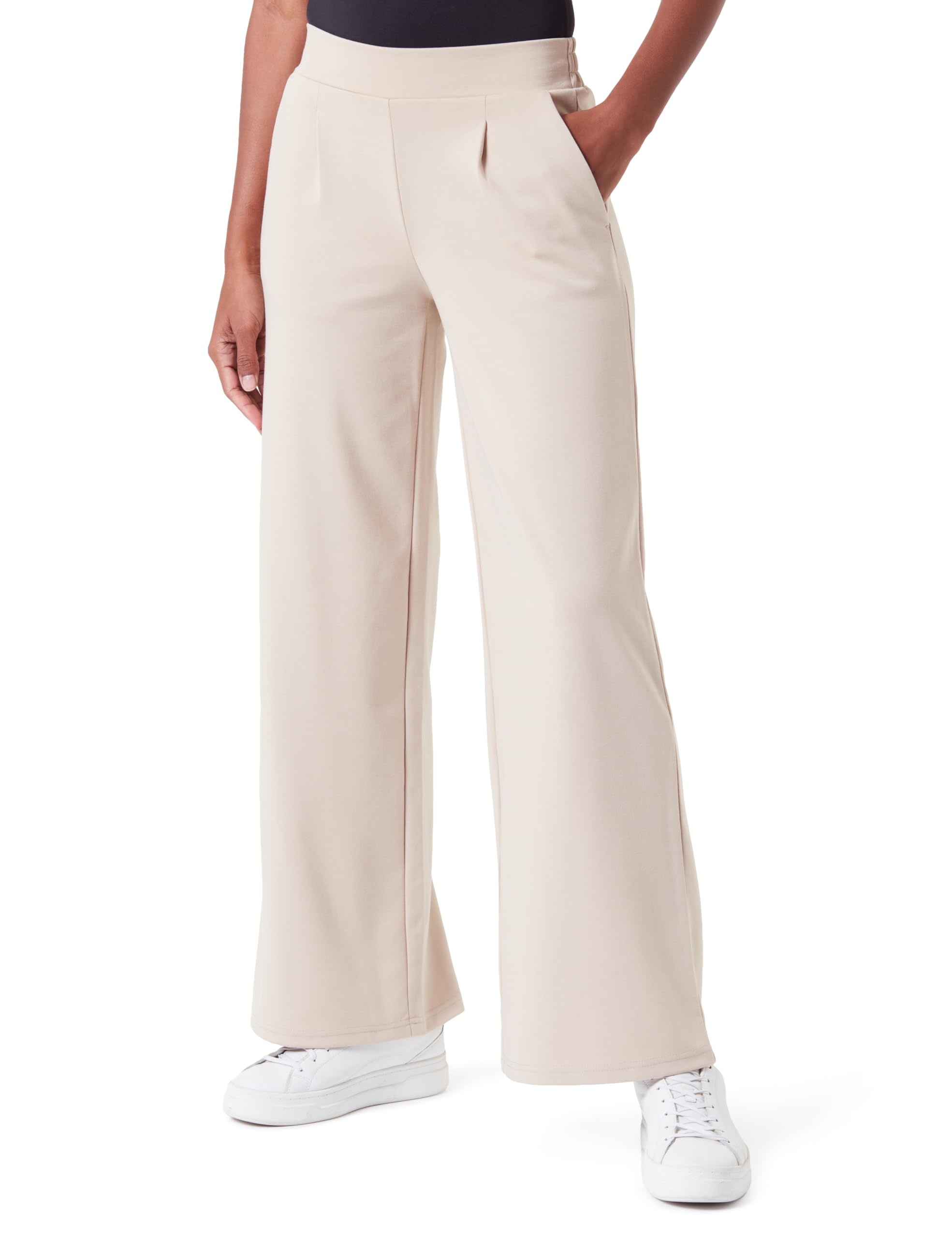 ICHI Women's Ihkate Sus Long Wide Pa2 Business Casual Pants, 151308/Doeskin, XL
