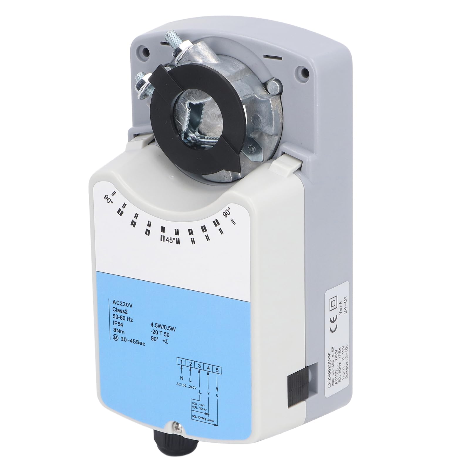 Actuador de Válvula de Aire Eléctrica Sonew, Válvula de Aire de Solenoide Eléctrica, Motor sin Escobillas de CC, Controlador de Válvula de Aire de ángulo de Rotación Ajustable,