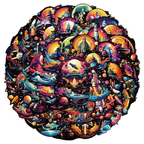 50枚 北欧 ドリーム スペースシップ ファンタジー スター ステッカーセット おしゃれ 人気 防水 スーツケース ギター 車 バイク 自転? 水筒 ヘルメット パソコン スマホ ノート デカール スノボ スケートボード 荷物 スマホケース 用