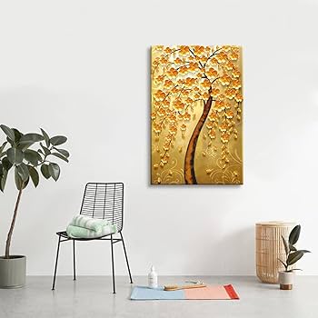 黄山風景画&壁掛け金具 絵画 富士山 和風 壁掛け インテリア 版画 風景画 風水 黄色