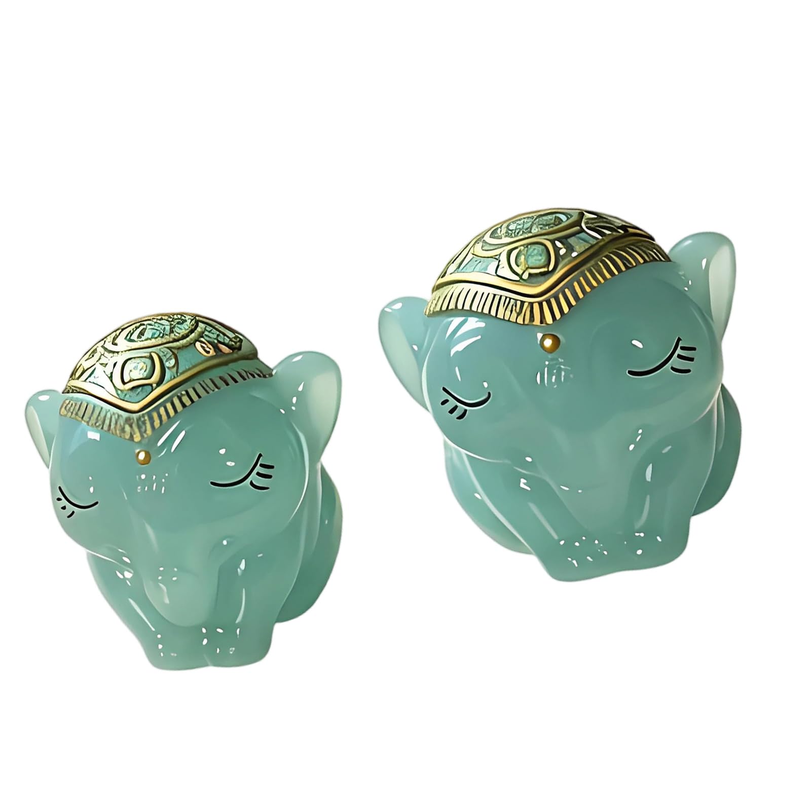 Xjdzineq Lovely Miniature Elephant Sculpture Sturdy Resin Materials Workplace Desk Decor Ideal for Bookshelf and Living Room Accent Lovely Elephant Tea Pet