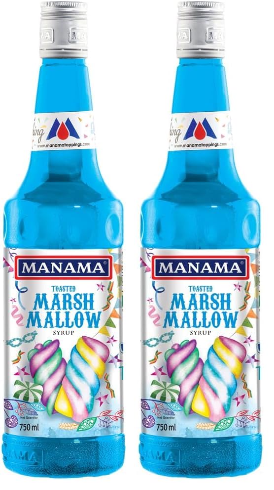 Image of Manama Marshmallow (Toasted) Syrup | 750ML | Mixer for Mocktails, Cocktails, Drinks, Juices, Beverages | Non Alcoholic Mix (Pack of 2)