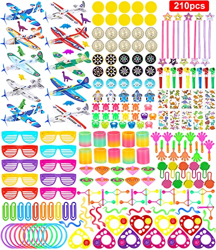 210 Pièces Jouets Assortiment pour Enfants,Anniversaire Party Favors Fête Cadeaux Anniversaire Enfants Anniversaire Enfant Cadeau Pinata Mixte Assortiment Jouet Prix du Trésor Cadeau pour Fille Garçon Cover