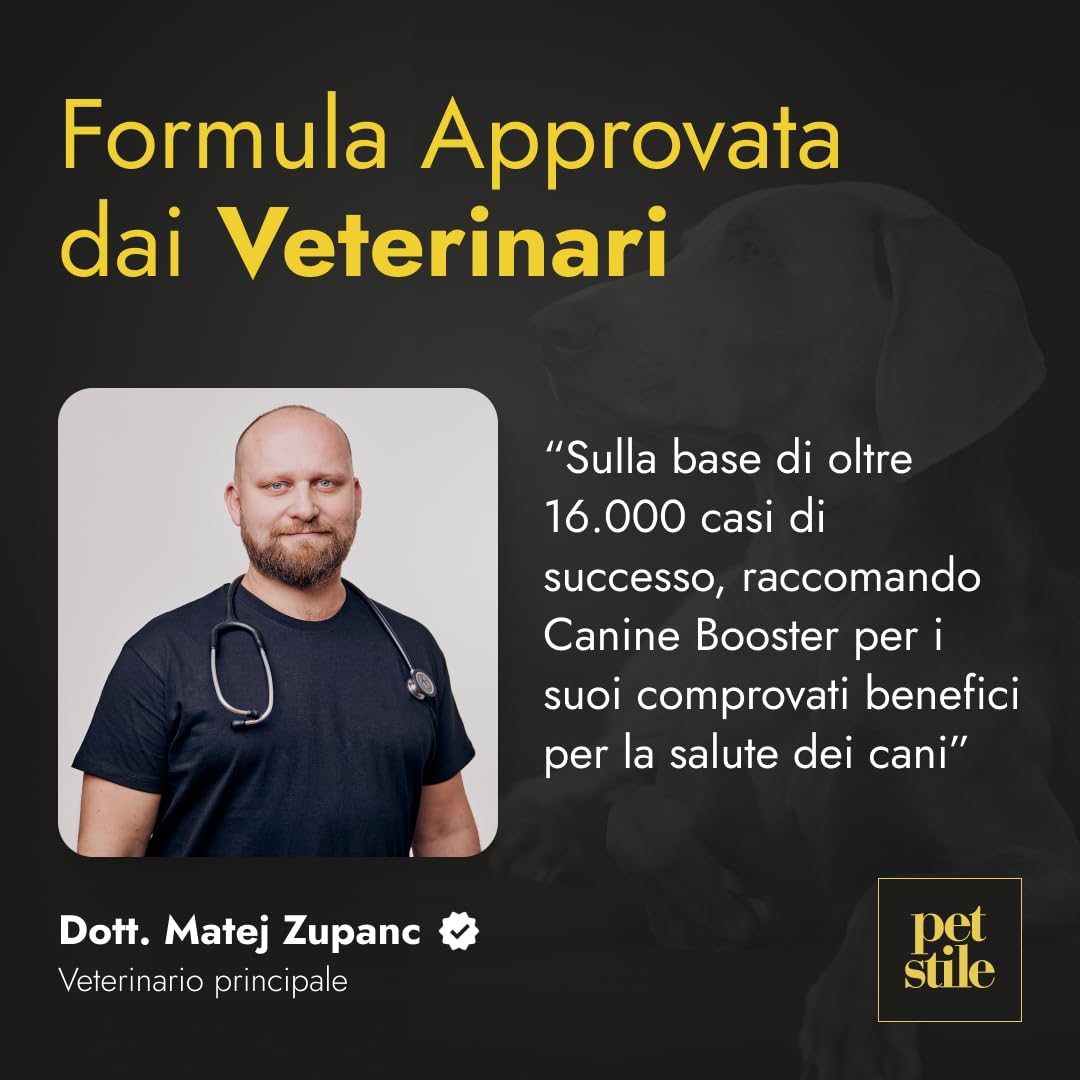 Canine Booster – Integratore per Cani Adulti con Cozza Verde, Curcuma e Probiotici per Articolazioni, Digestione, Pelle, Pelo e Sistema Immunitario (1x 150 g)
