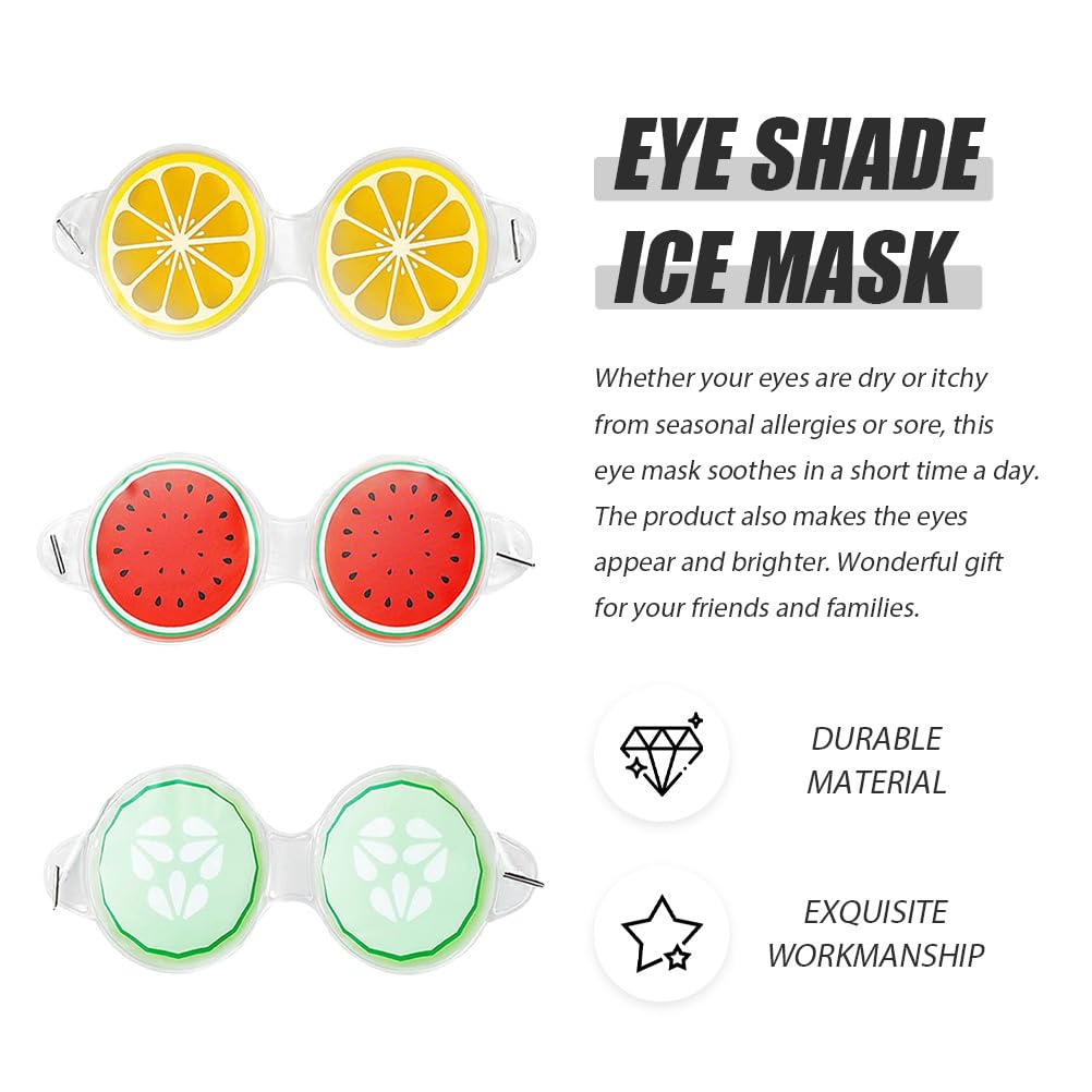 Beavorty 3pcs Cooling Eye Pads and Under Eye Patches Eye Hot Cold Avocado Watermelon Eye Cooler Pads for Redness - Image 4
