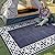 PureCozy Outdoor Plastic Straw Rug Navy Blue Waterproof Indoor Outdoor Patio Rug 5x8 Carpet Geometric Reversible Mat Modern Washable Large Outside Area Rug for Camping RV Porch Deck Balcony Beach