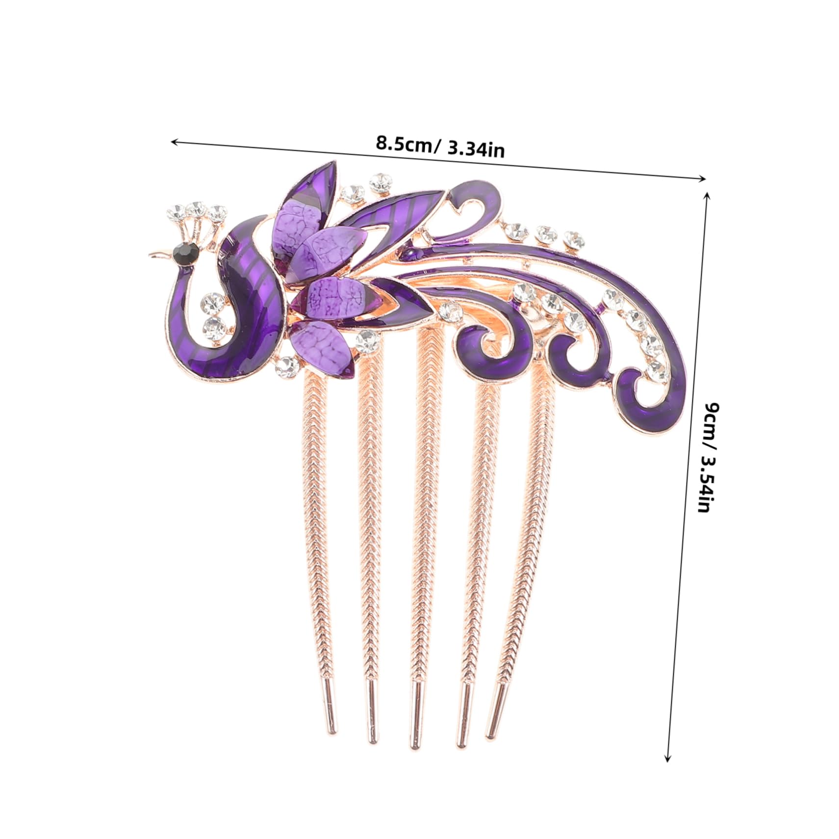 BESPORTBLE Rhinestone Hair Comb for Bride Delicate Wedding Headpiece Elegant Floral Design Comfortable Lightweight Accessory for Bridal Hairstyles for Special Occasions