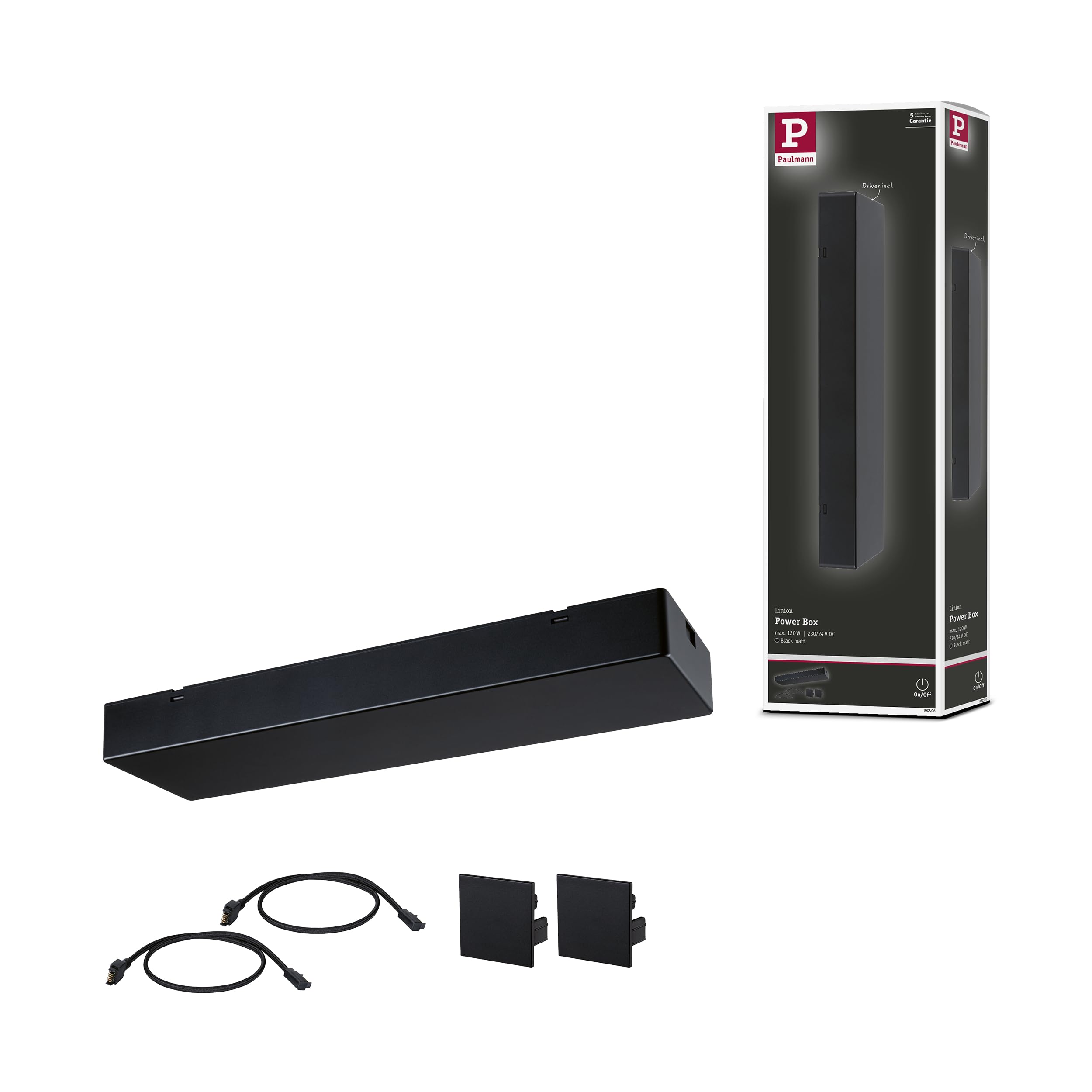 Paulmann Power Feed Box Linion Black On/Off 230/24V