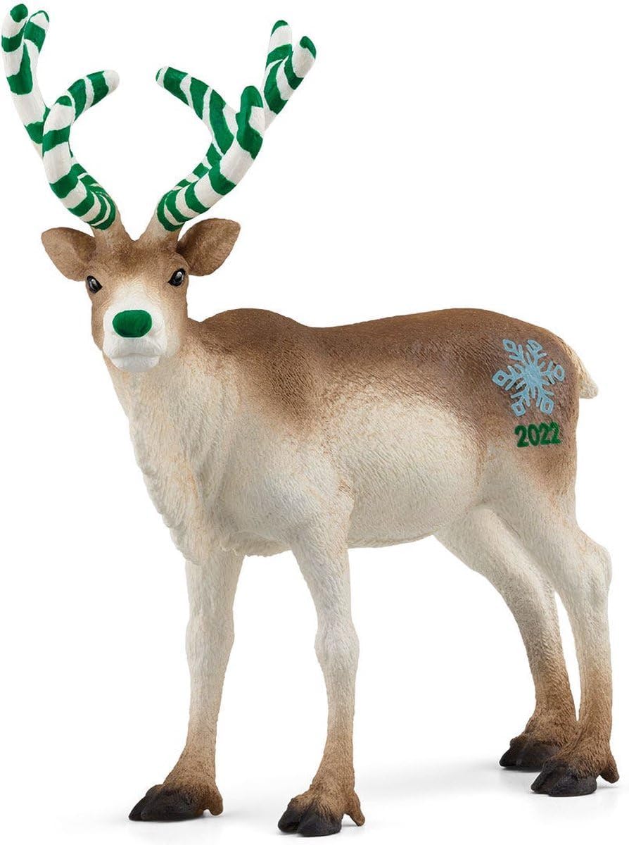 Schleich Gifts for Kids, Limited Edition Christmas Candy Cane Holiday Reindeer (2022 Special Edition), Multi