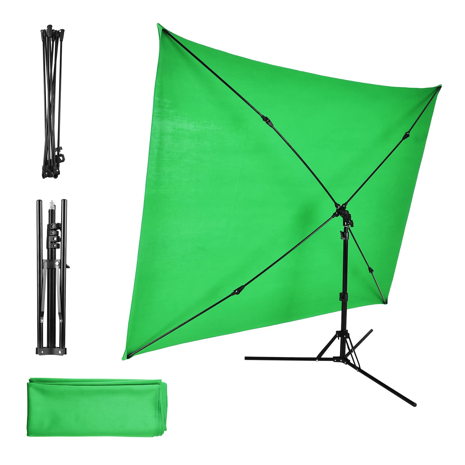 Greenscreen Achtergrond 10 × 10ft/3 × 3 m Opvouwbare Polyester-katoen