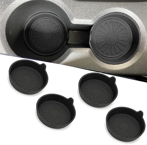 Pincuttee Posavasos de coche Hoder paquete de 4 portavasos florales para automóvil portavasos de silicona accesorios interiores de automóvil para la
