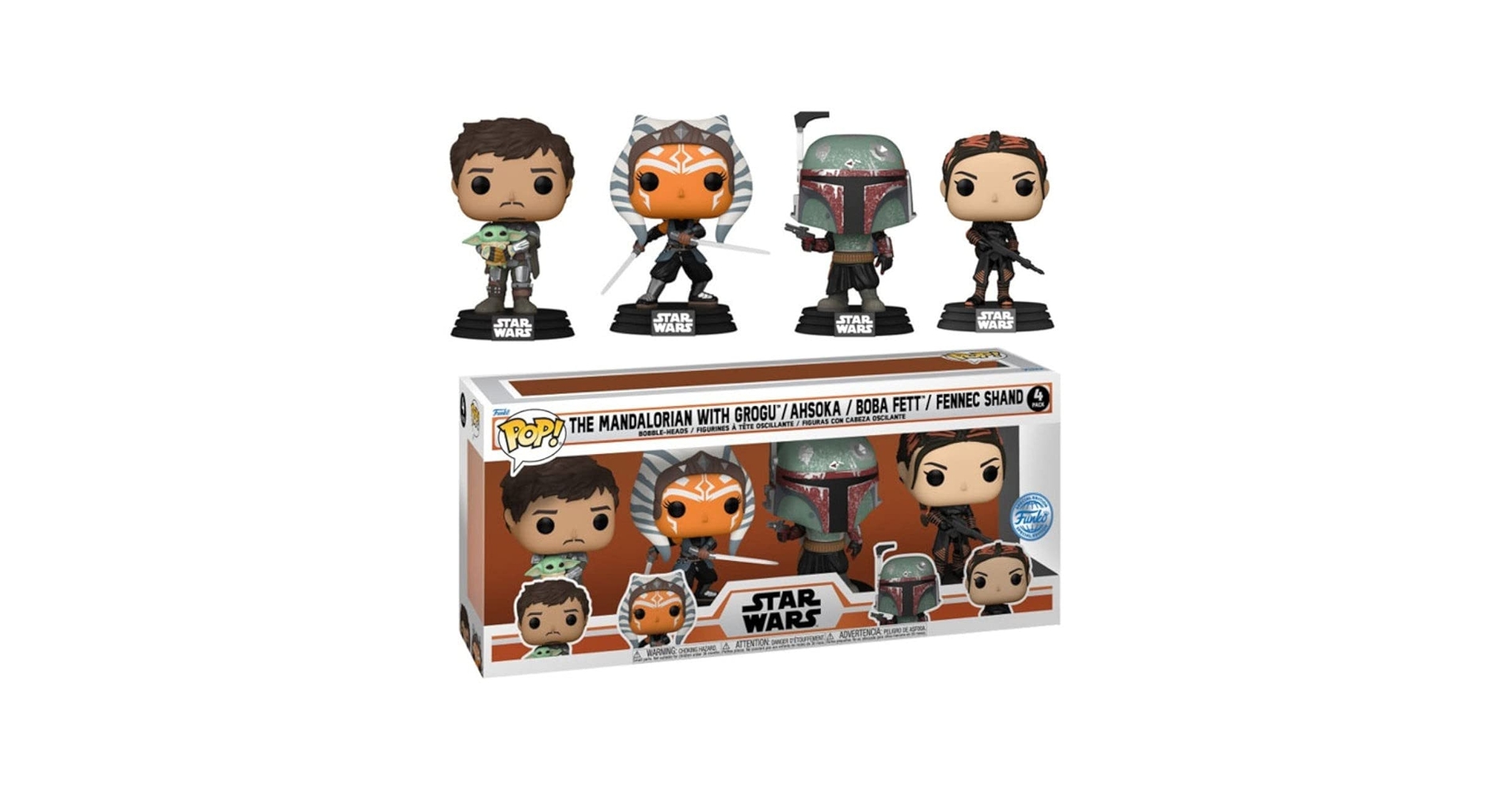 Amazon.com: POP! 4-Pack The Mandalorian (Star Wars) Special