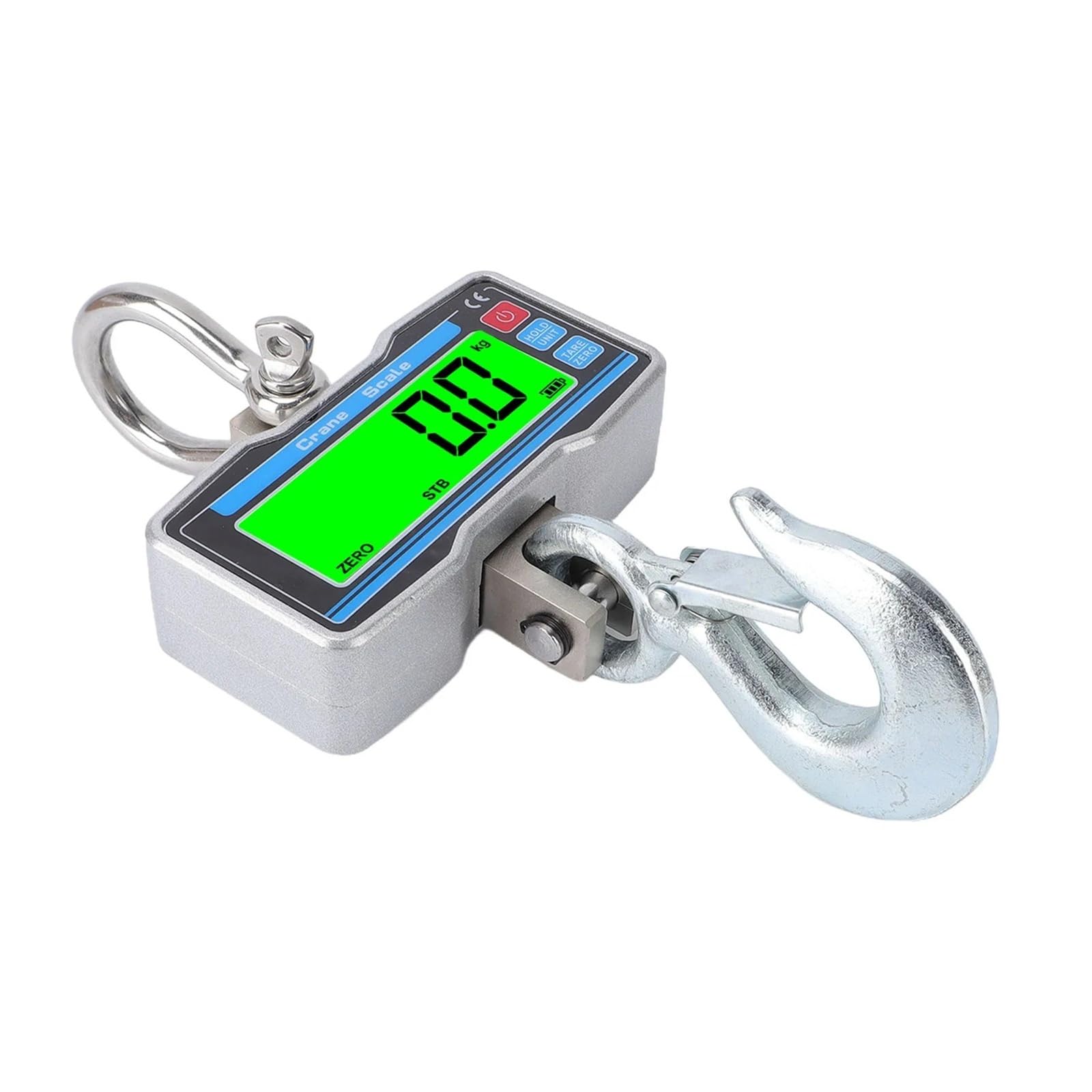 Báscula de grúa Digital 2000kg 4400lbs báscula colgante 0,8 pulgadas unidad de pantalla LCD de 5 dígitos conmutación de datos retención tara cero Rese