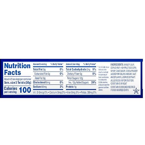 Miniatura 5 de Giros de regaliz de cereza roja (5 onzas (paquete de 3)), caramelo gourmet con sabor natural, suave y masticable, adhesivo de remolino incluido