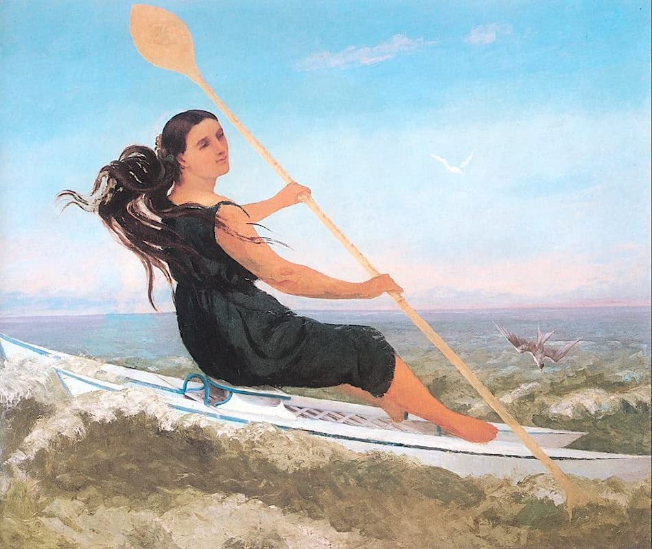Graffiti Art Mural la Femme au Podoscaphe Courbet pour Salon Moderne