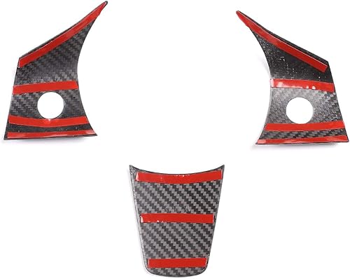 Miniatura 7 de Cubierta de decoración del volante del coche de fibra de carbono 100% real, 3 unids para Tesla modelo 3 2017-2019 accesorios de automóvil