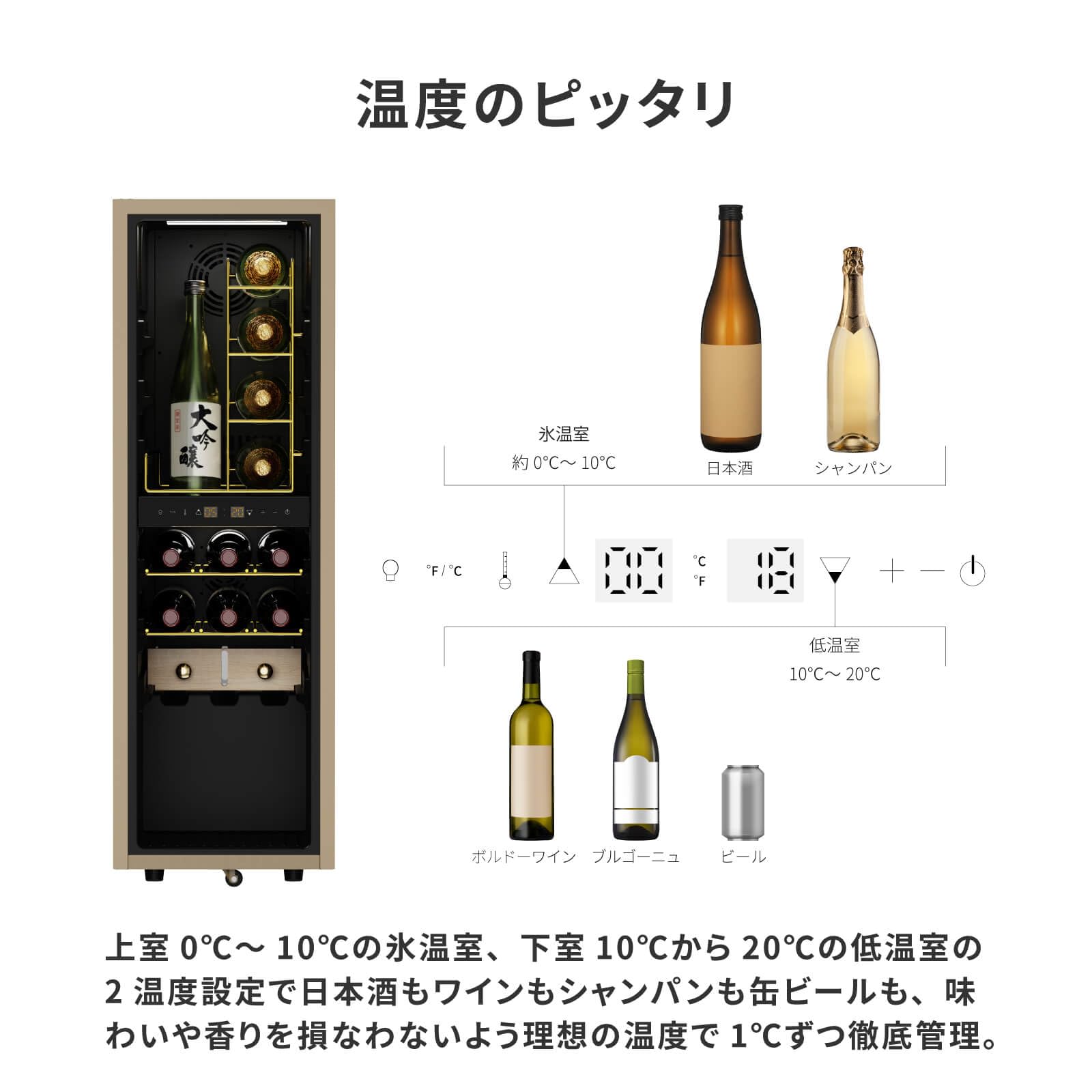 Amazon.co.jp: Areti（アレティ） ワインセラー ボトル 22本 缶