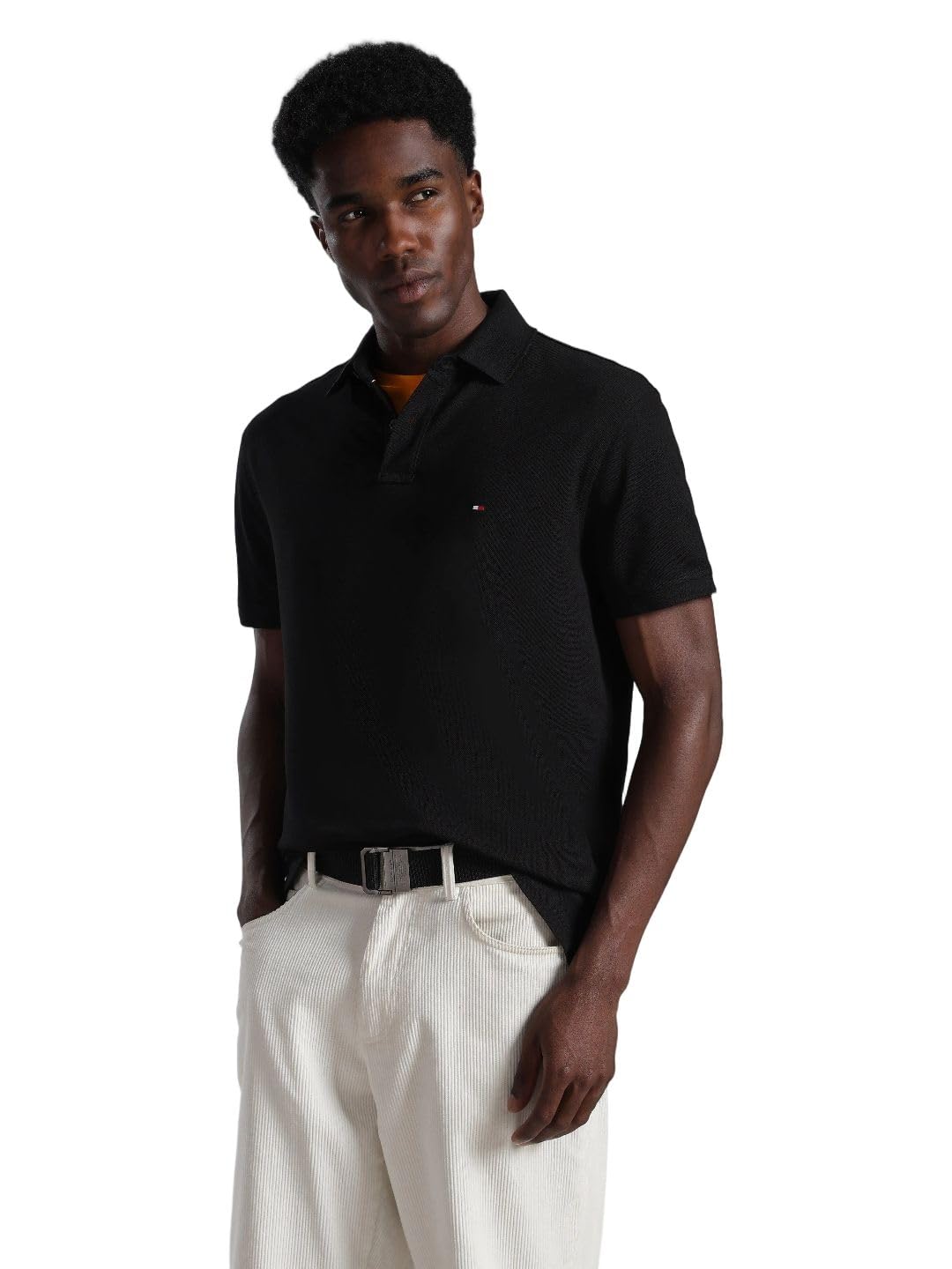 tommy hilfiger Solid Relaxed Fit Cotton Polo T-Shirt-picture-40