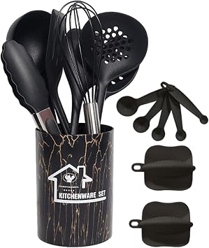 DeeRace Silicone Cookware Set, Kitchen Tools, 18-Piece Set, Kitchen Utensils, Non-Stick Kitchen Utensils, Heat Resistant Cookware, Silicone Kitchen Tools, Pastry Tools, Suitable for Japanese, Western