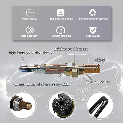 Miniatura 5 de Sensor de oxígeno 13477 de repuesto para BMW Z3 X5 750iL 540i Z4 Z8 325xi 330xi 740iL 325Ci 325i 330i 740i M5 X3 330Ci Mercedes-Benz S500 S430
