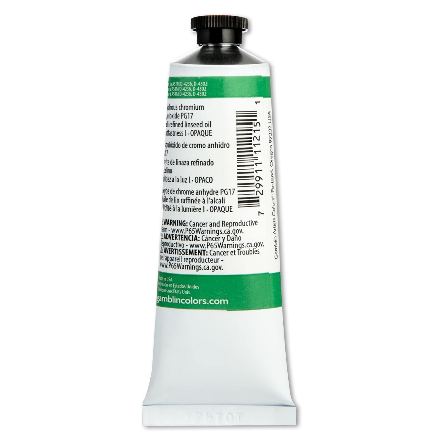 Gamblin Chromium Oxide Green Artist Oil 37Ml, 1.25 Ounce (Pack of 1) - Image 3