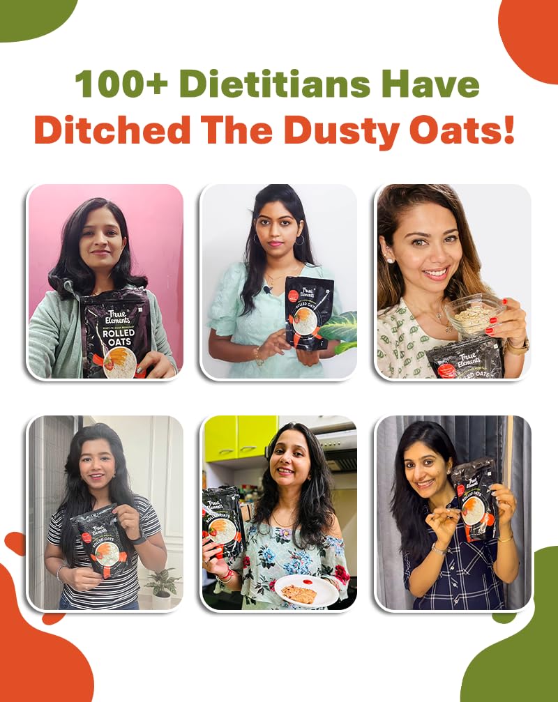 Review True Elements Rolled Oats 1.2 Kg - Diet Food | 100%