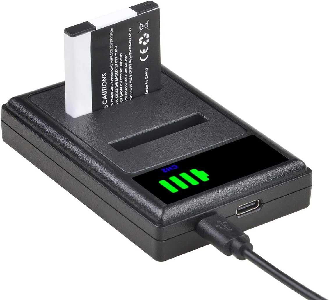 NB-11L Batteries and LED USB Charger with Type-C Port, 2 Rechargeable Batteries for Canon NB-11LH PowerShot A2300 A2400 A2500 A2600 A3400 A3500 IS SX430 IS SX420 SX410 SX400 SX432 IXUS 285 Cameras 7