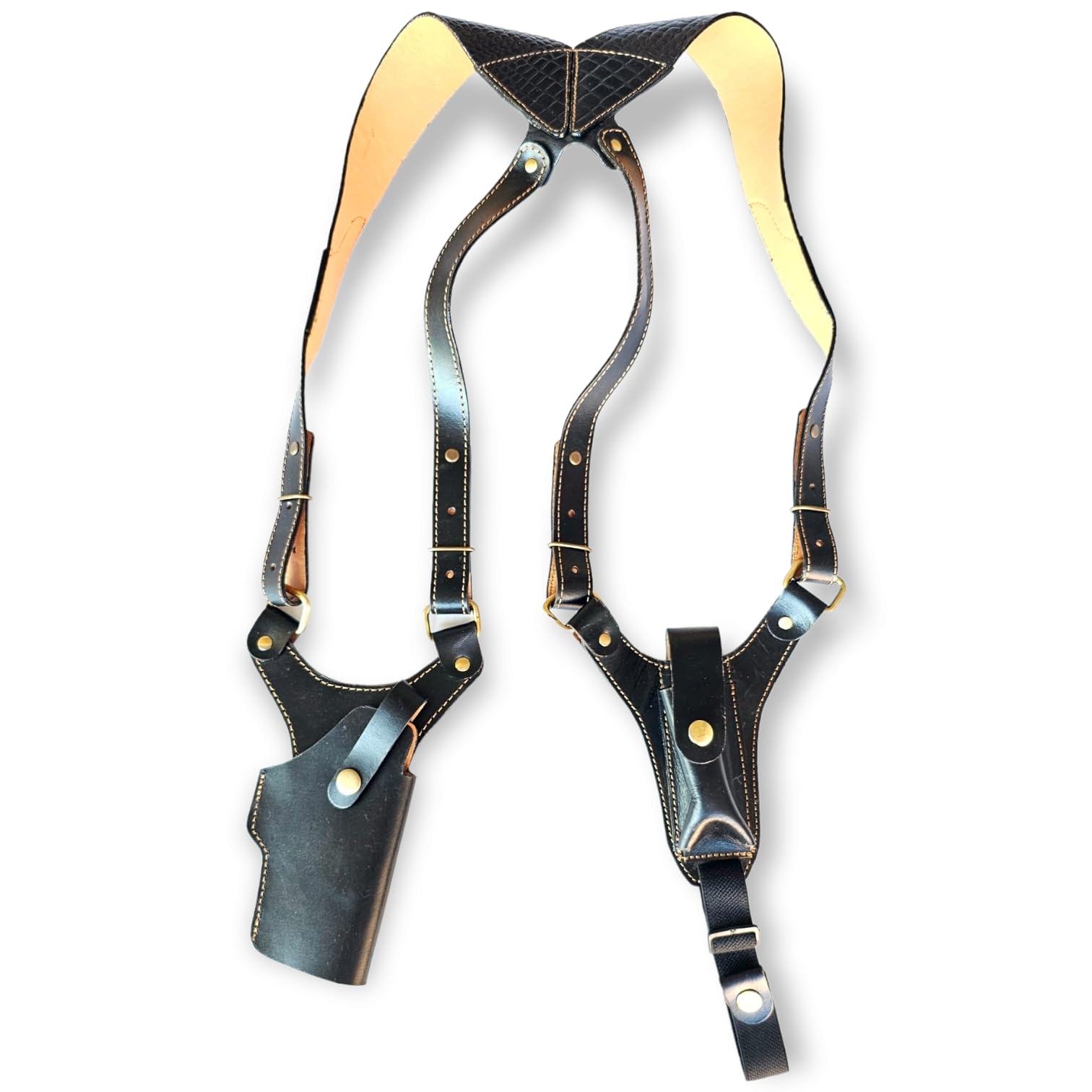 Gizmoway Tactical Double Draw Shoulder Concealed Every Day Carry Dual Fully Adjustable Under Arm Horizontal Pistol Holster