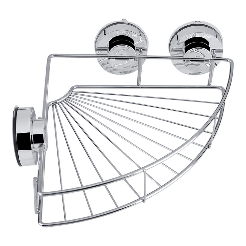 Rangement de douche d'angle antirouille avec ventouse puissante sans perçage pour cuisine