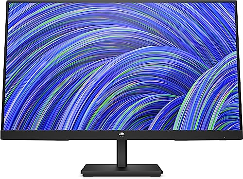 HP 24 Inch FHD Monitor | Full HD IPS | 75hz | 250 Nits | 1000:1 Contrast | Adjustable Tilt | 1x HDMI, 1 x DP, 1 x VGA | Black | v24i G5