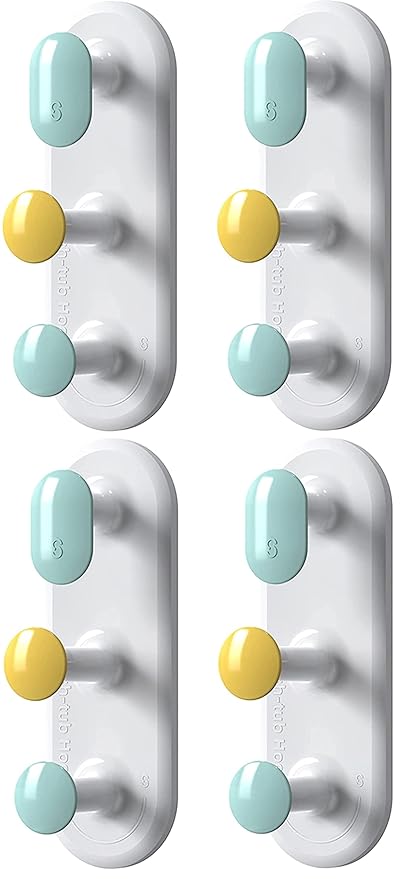 P-PLUS INTERNATIONAL Washbasin Hook Adjustable Hanging Storage Bracket Hook Family Bathroom Storage Rack(White, Pack of 4)