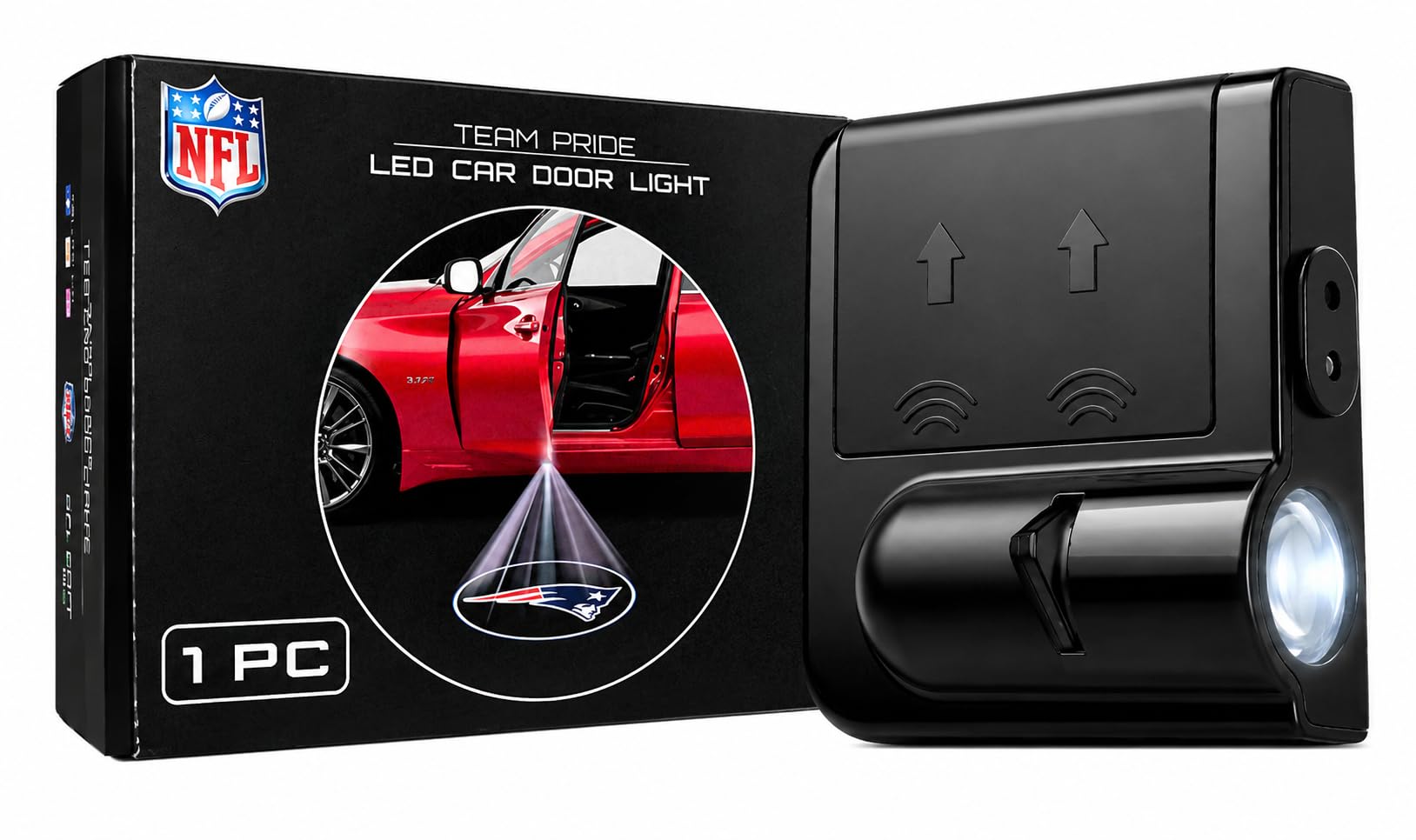 NFL New England Patriots LED Car Door Lights Logo Projector Puddle Light