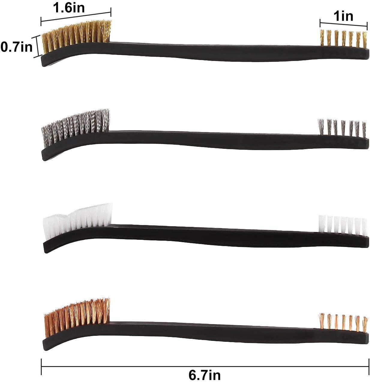 14Pack Gun Cleaning Brushes & Picks Kit Set, Double-Ended Brass Steel Nylon Phosphor Copper Bristle Brushes & Armorer Cleaning Picks for Pistol/Shotgun/Rifle : Sports & Outdoors