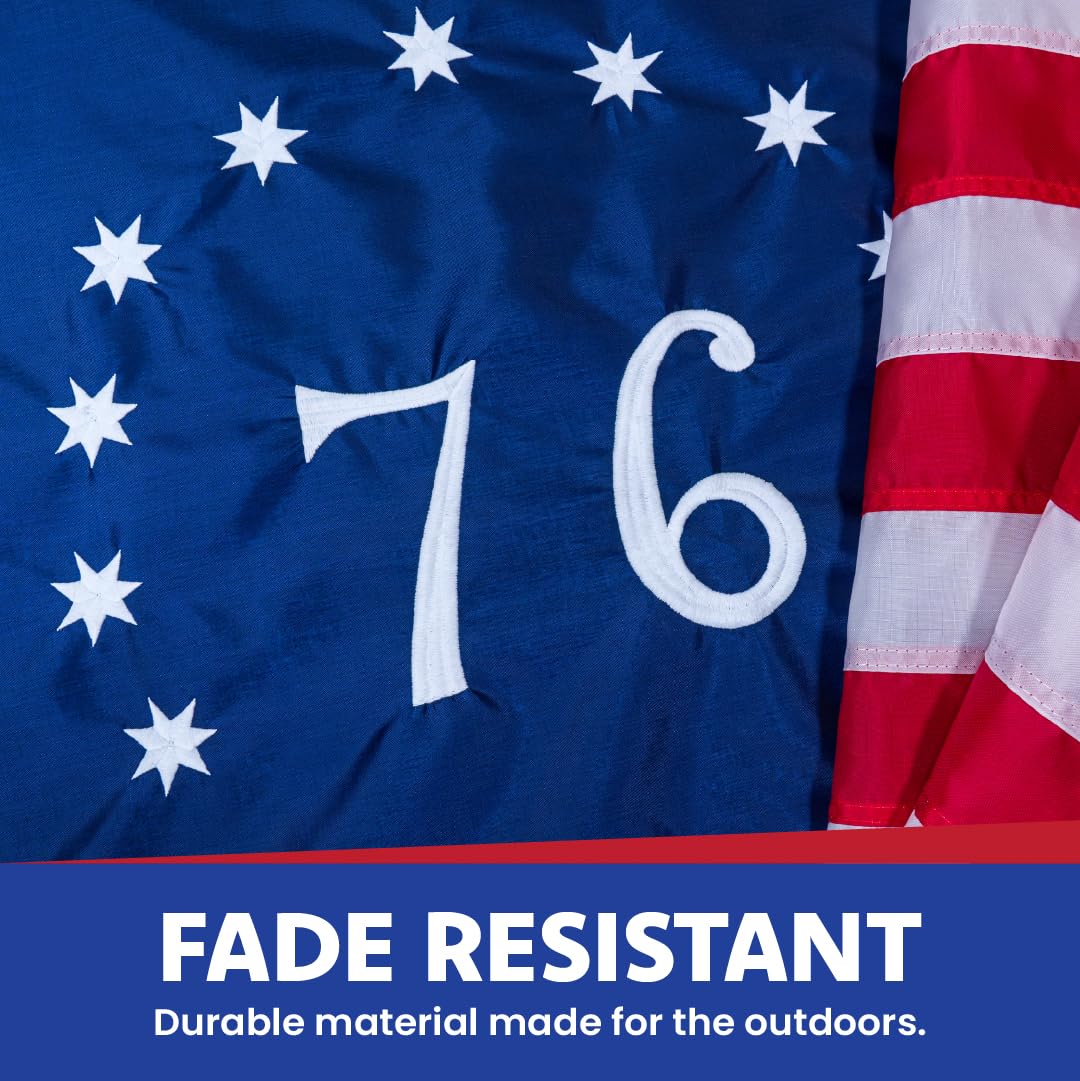 Bennington 76 Flagge 3x5 Fuß - Premium Qualität, Verblassungsresistent & Mit Tüllen