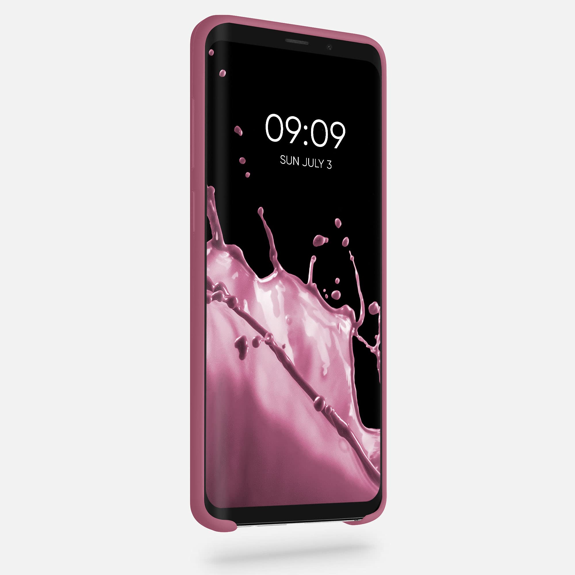 kwmobile Case for Samsung Galaxy S9 Plus Case - Soft Cover - Shockproof Silicone - Wireless Charging Dark Rose — view 2