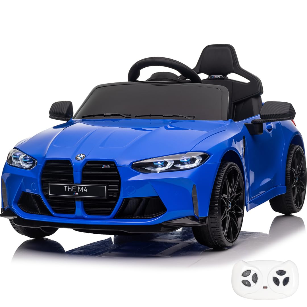 BMW M4 Elektro-Kinderfahrzeug mit Fernbedienung 12V 1 bis 5 Jahre - Blau