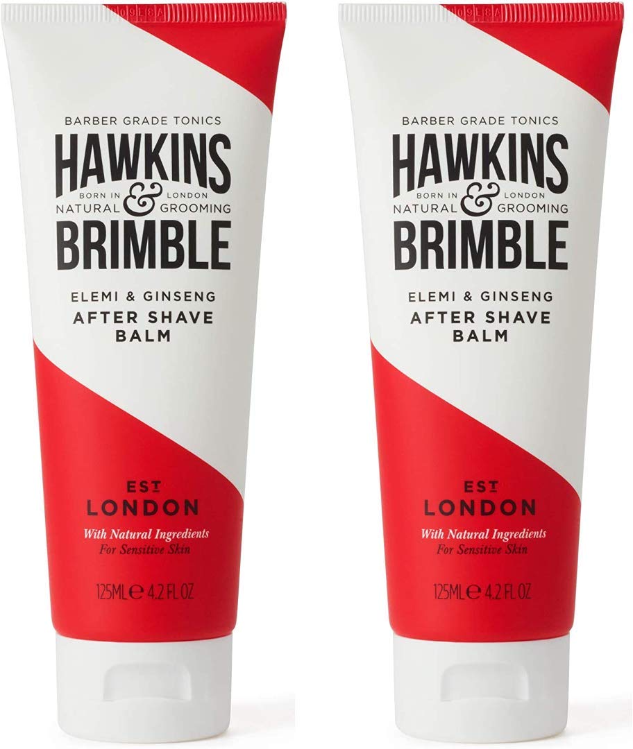 Pack of 2 Hawkins & Brimble After Shave Balm for Men 125 ml - Moisturising Male Skin Protection | Post Shave Cream/Lotion