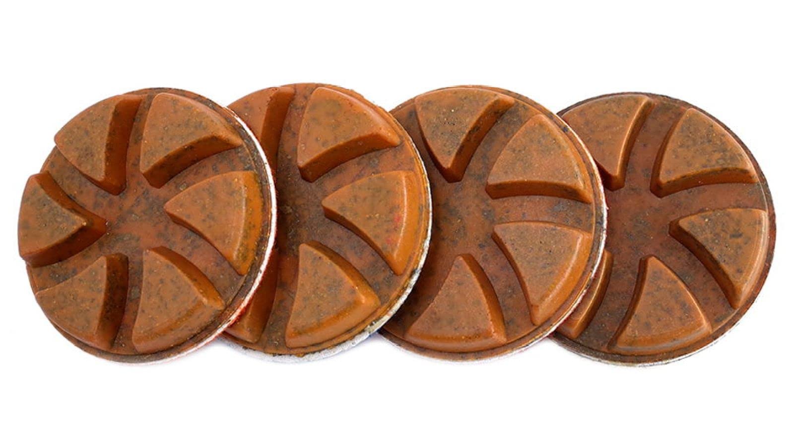 4 Unids/set Almohadilla De Pulido De Diamante De Enlace De Cobre Rígido Híbrido De 3 Pulgadas Para Suelo De Hormigón De Mármol De Granito Disco De Molienda Seco/húmedo,50
