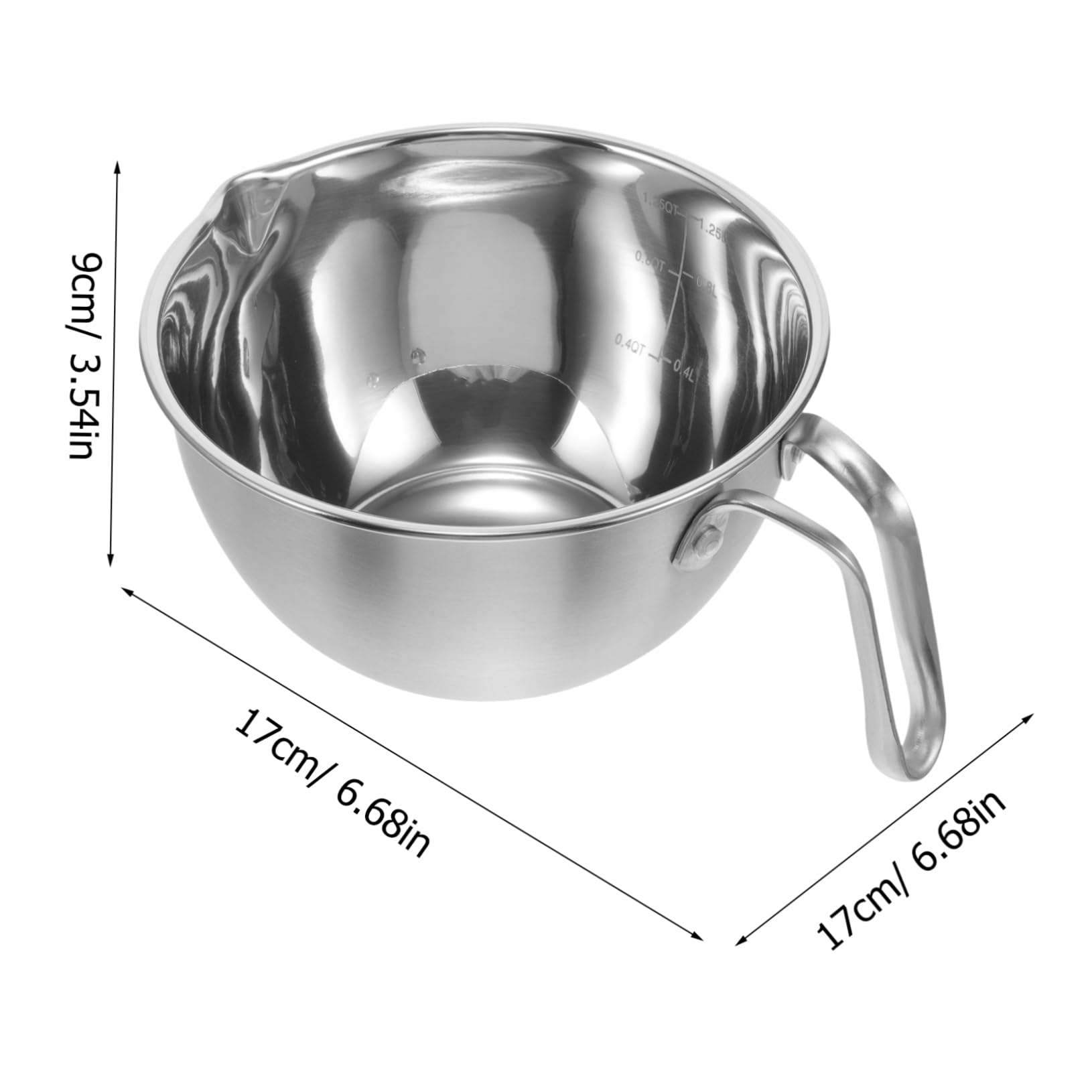 BEBEMOKO Stainless Steel Chocolate Butter Melting Pot Double Boiler for Melting Chocolate Candy Candle and Wax Multi Functional Heating Bowl Easy to Clean Compact Design