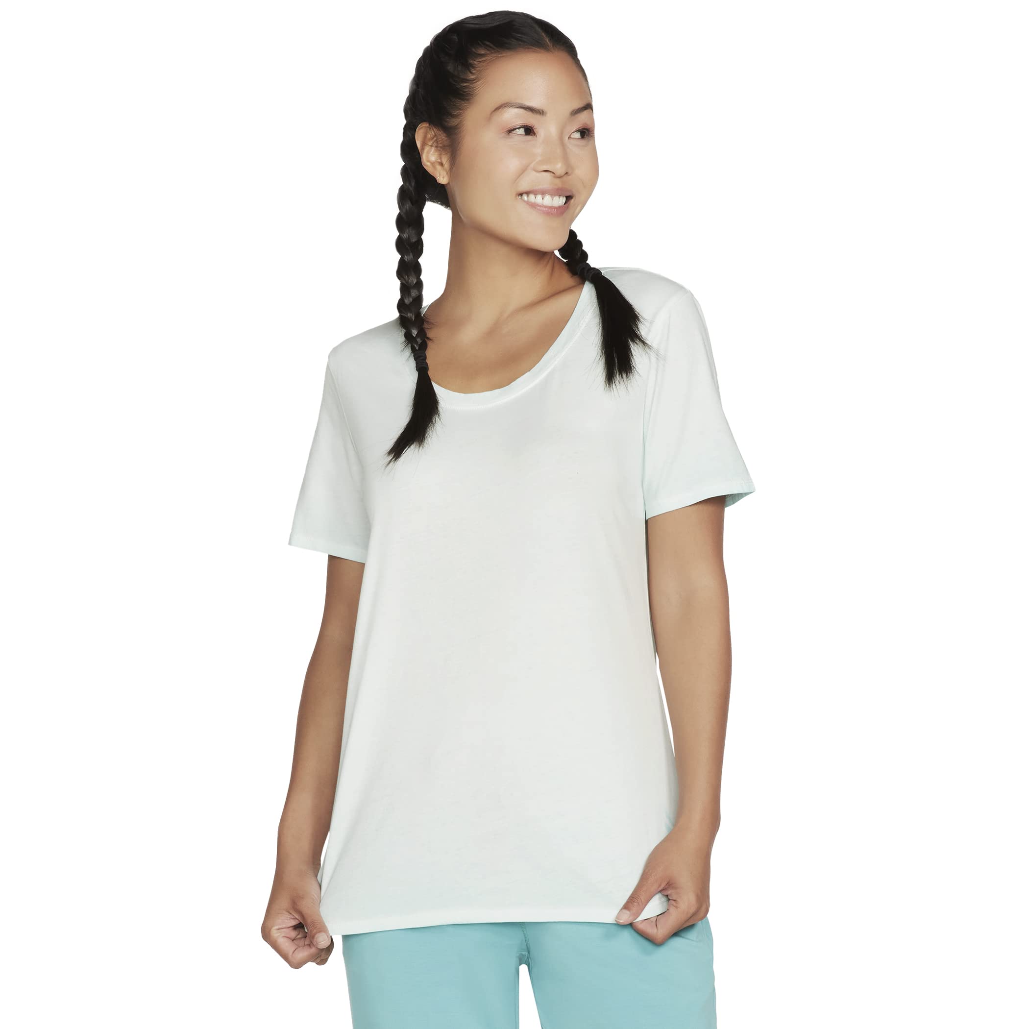 DIAMOND WASH HATHA SCOOP NECK TUNIC TEE